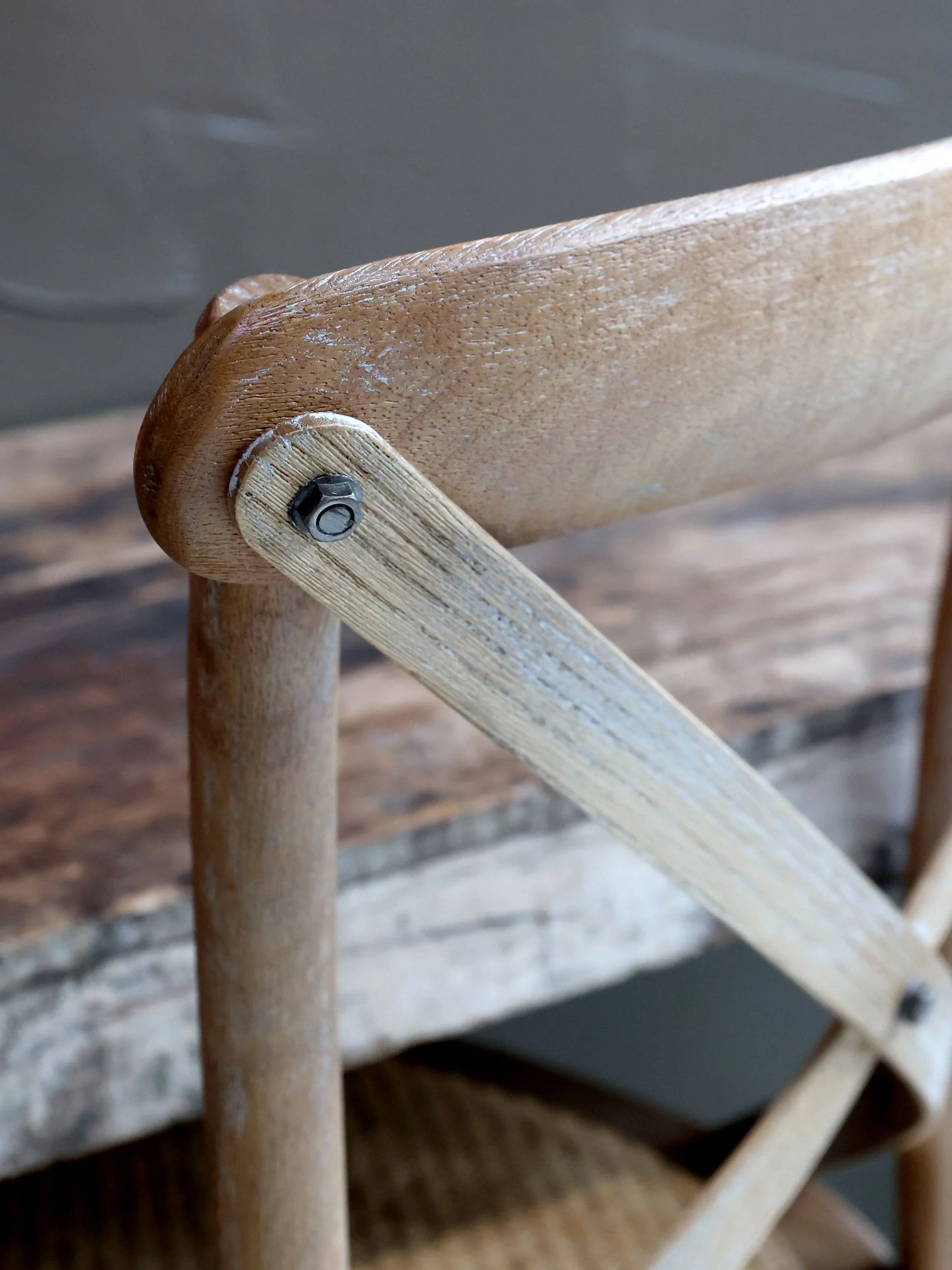 Chic Antique Stol 2-pack Fransk matstol med flätad sits natur