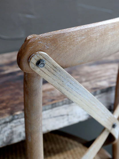 Chic Antique Stol 2-pack Fransk matstol med flätad sits natur