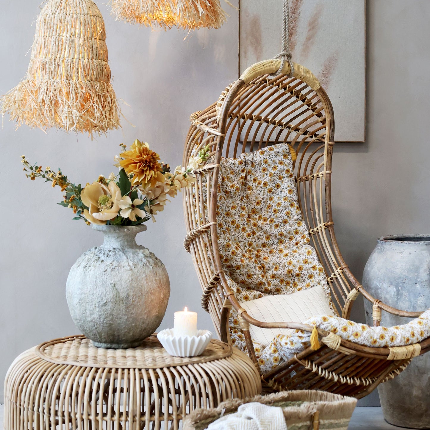 Chic Antique Stol Hängstol H117/L72/B72 cm natur