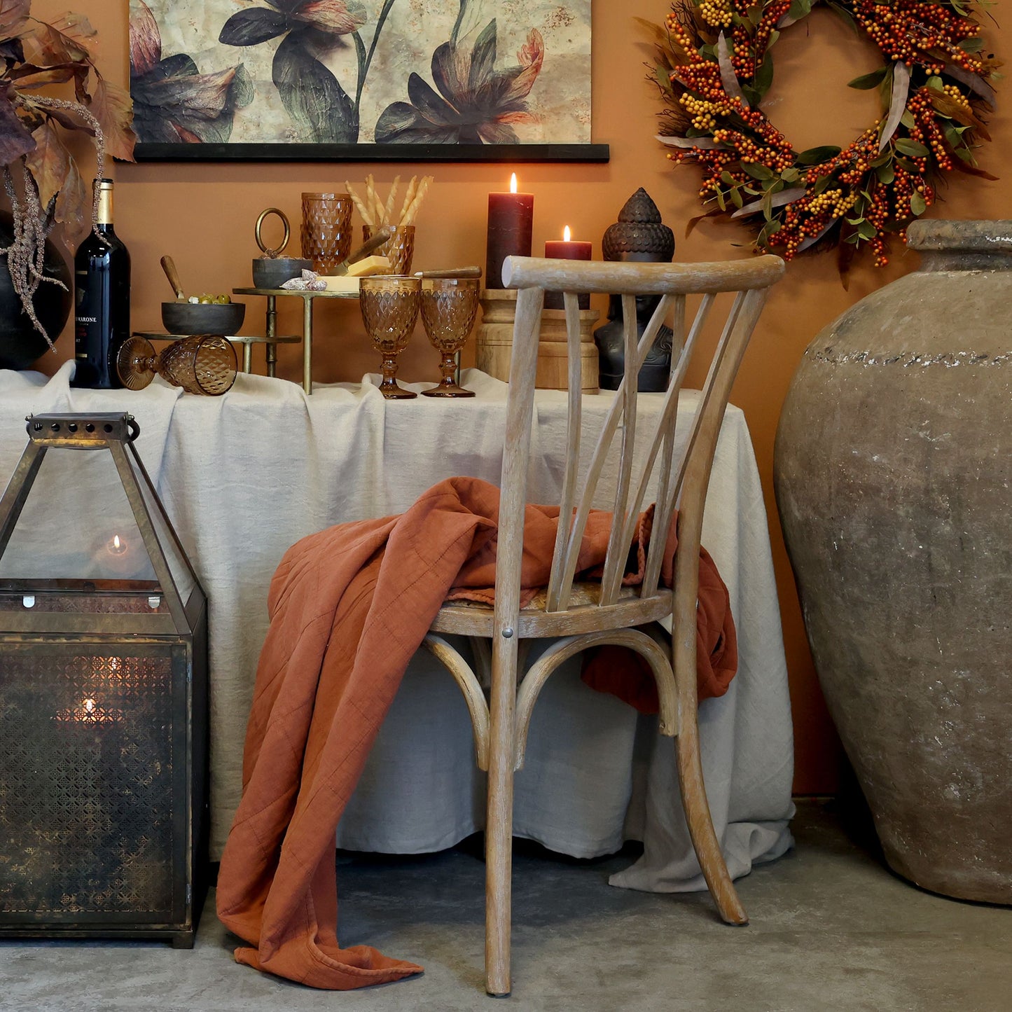 Chic Antique Stol 2-pack Fransk matstol med flätad sits