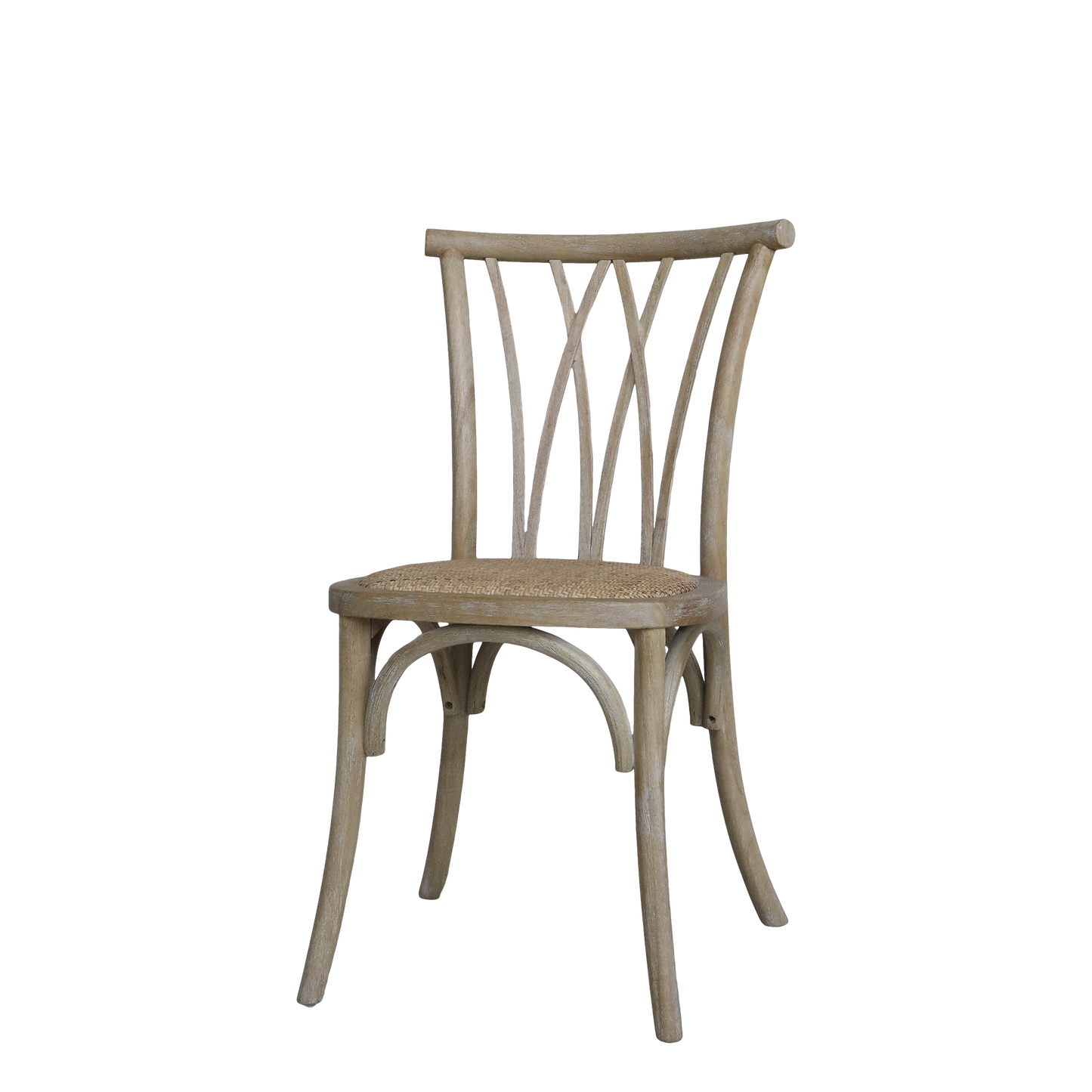 Chic Antique Stol 2-pack Fransk matstol med flätad sits