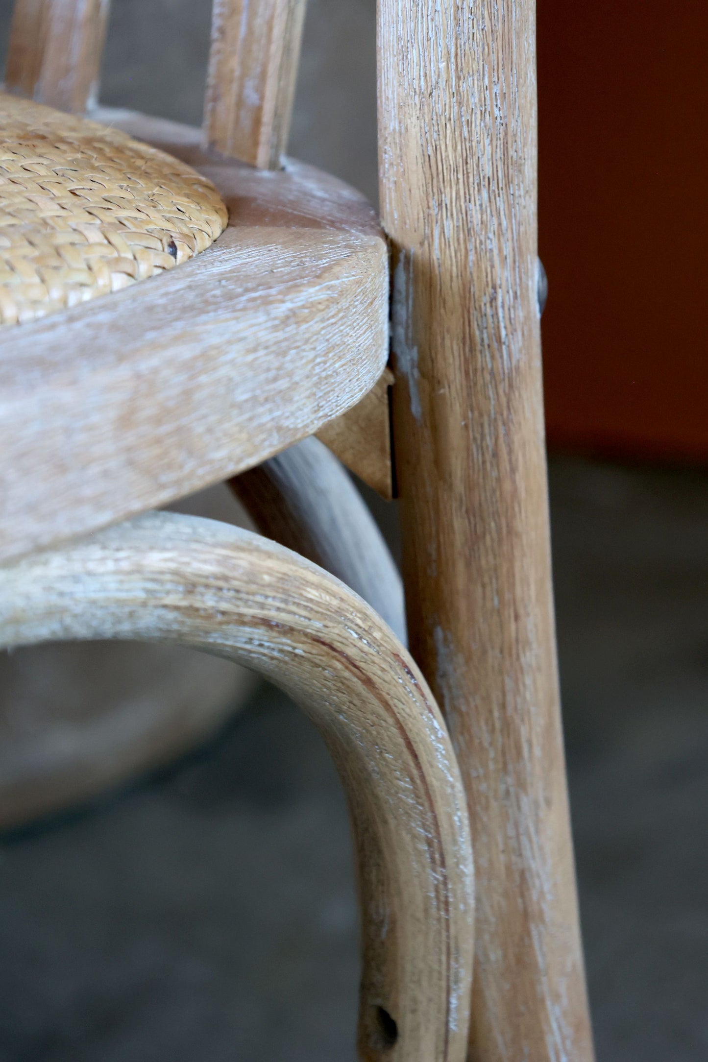 Chic Antique Stol 2-pack Fransk matstol med flätad sits