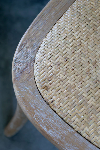 Chic Antique Stol 2-pack Fransk matstol med flätad sits