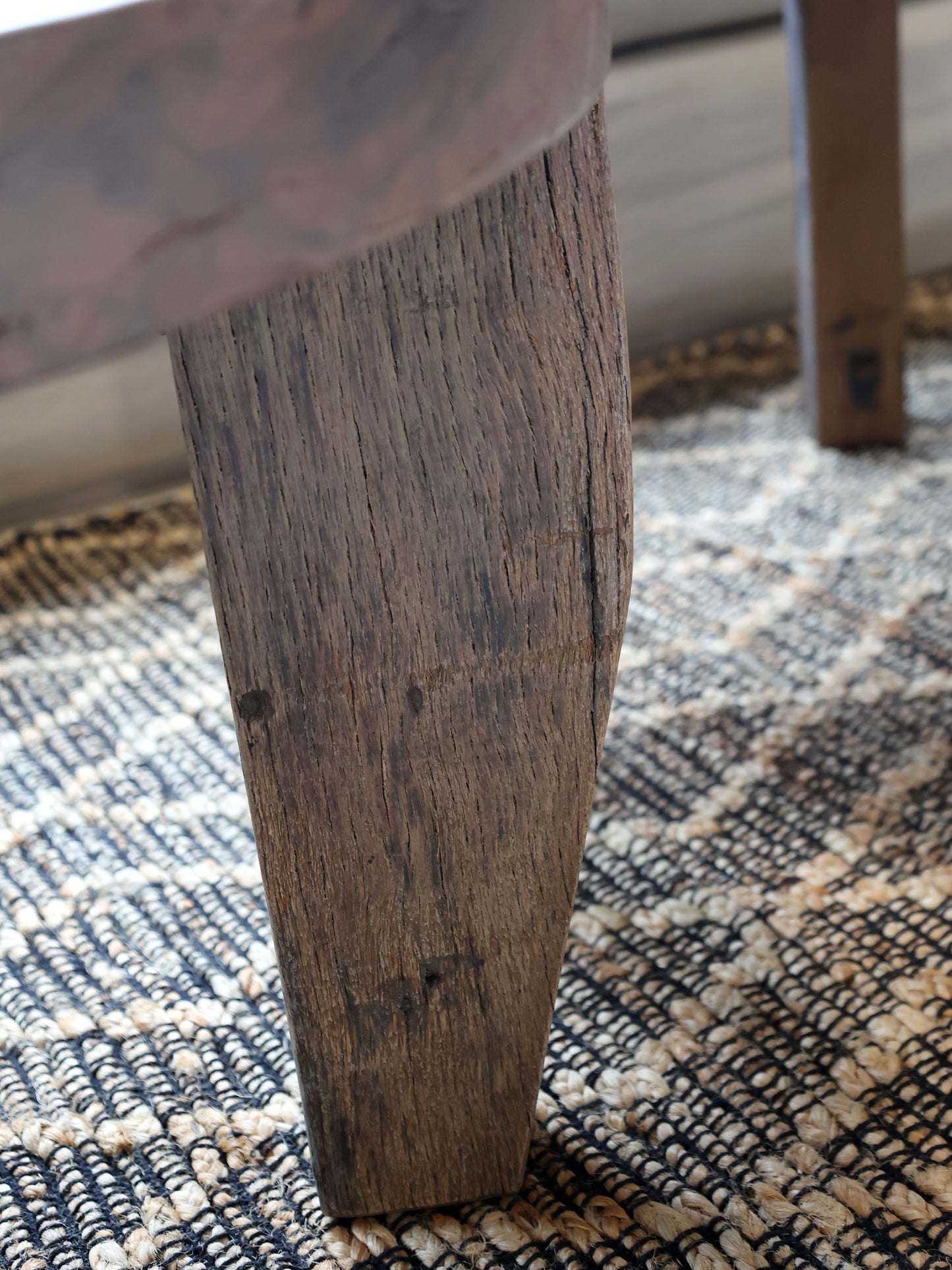 Chic Antique Återvunnet trä Soffbord H48/Ø80 cm natur natur