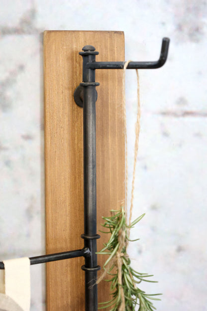 Klädhängare factory med 4 krokar H50/L15/B15 cm natur