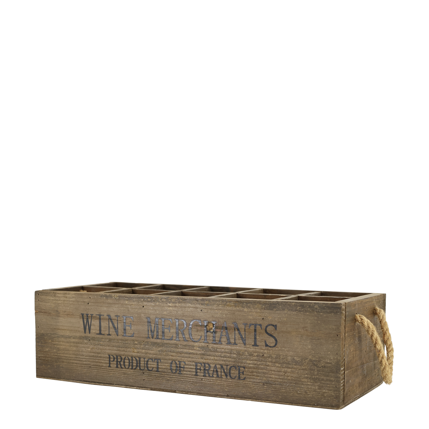 Dekorativ låda Wine Merchants H14/L49,5/B21,5 cm natur