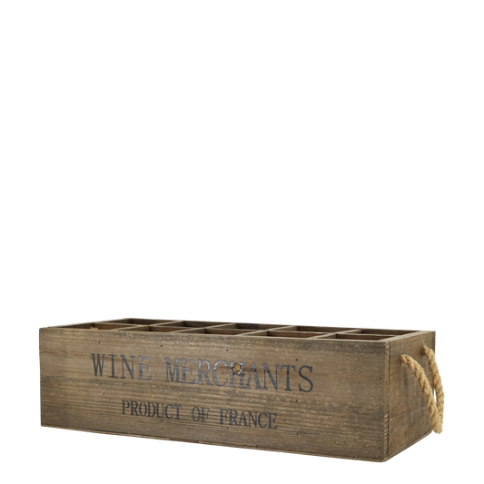 Dekorativ låda Wine Merchants H14/L49,5/B21,5 cm natur