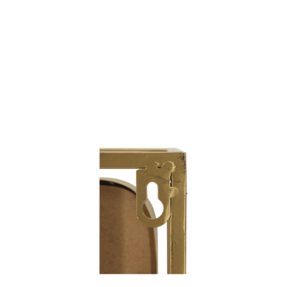 Vägghylla med spegel H53/L62/B12 cm natur