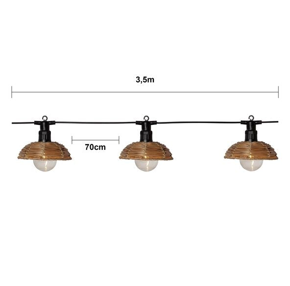 Trädgårdsbelysning ljusslinga Cesta Light 350 cm