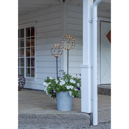 Trädgårdsbelysning set av 2 svarta runda klot 130/110 cm