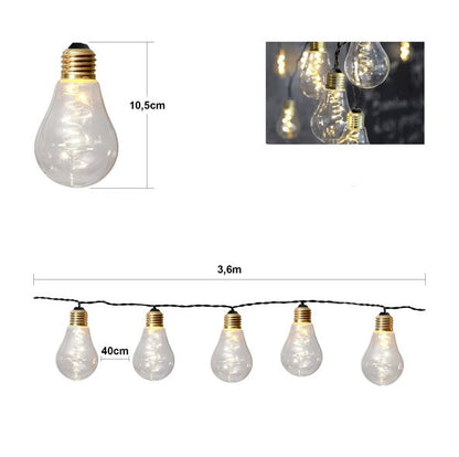 Ljusslinga för eluttag Glow 360 cm Transparent
