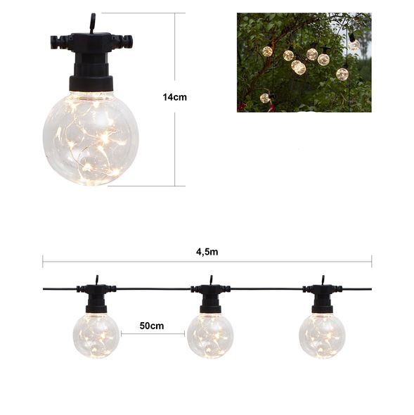 Trädgårdsbelysning ljusslinga Big Circus