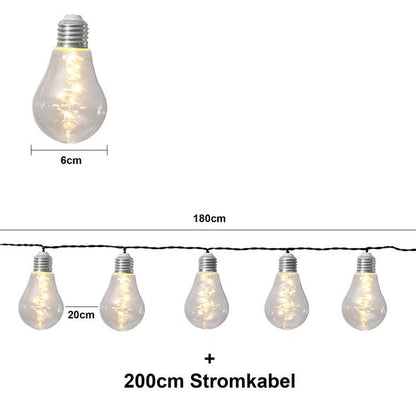 Trädgårdsbelysning DIV. Soldriven Solcellsslinga Glow 180 cm