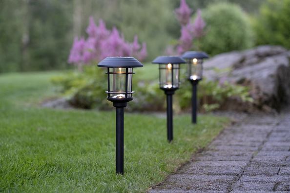 Trädgårdsbelysning DIV. Soldriven Solcellspollare Fride 3-pack