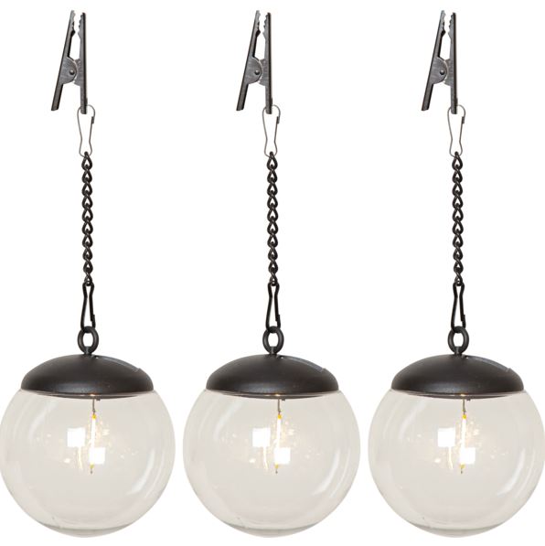 Trädgårdsbelysning DIV. Soldriven Solcellsdekoration Globe 3-pack