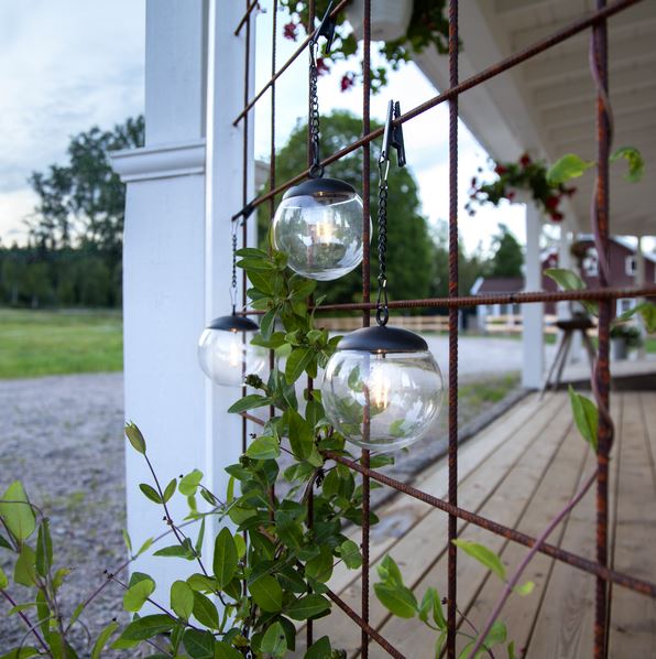 Trädgårdsbelysning DIV. Soldriven Solcellsdekoration Globe 3-pack