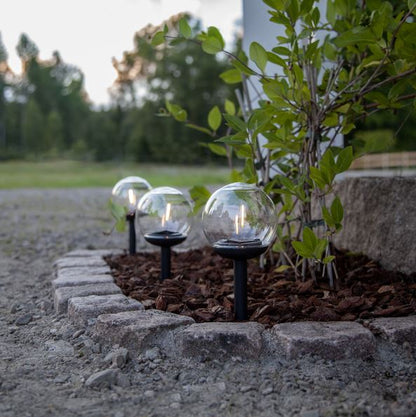 Trädgårdsbelysning DIV. Soldriven Solcellspollare Globe 3-pack