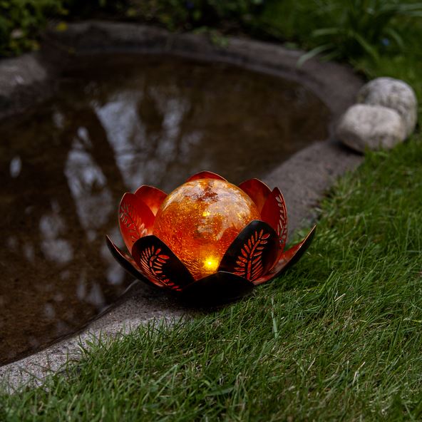 Trädgårdsbelysning DIV. Soldriven Lilly amber