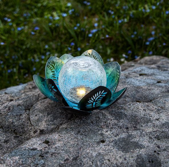 Trädgårdsbelysning DIV. Soldriven Lilly silver-blå