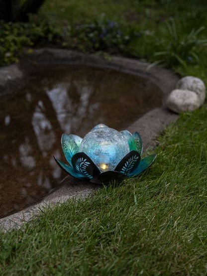 Trädgårdsbelysning DIV. Soldriven Lilly silver-blå