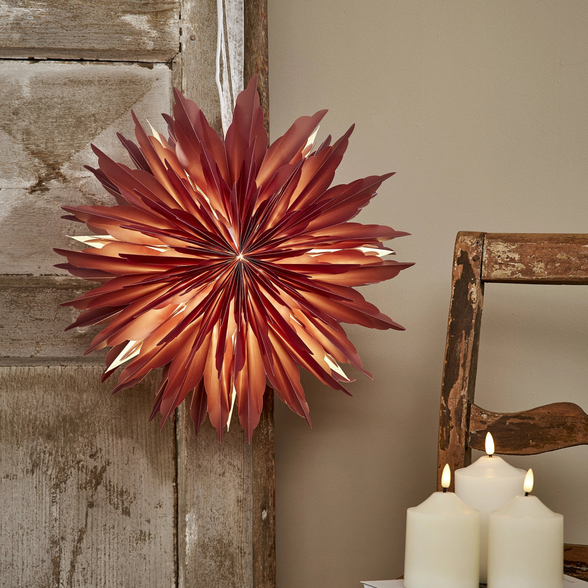 Adventsstjärna Pappersstjärna Dis 40 cm Röd