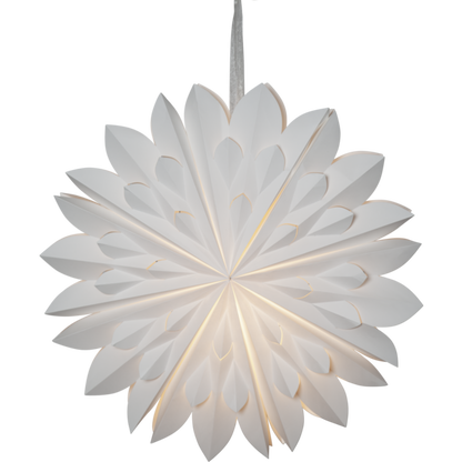 Adventsstjärna Pappersstjärna Clipp 60 cm vit
