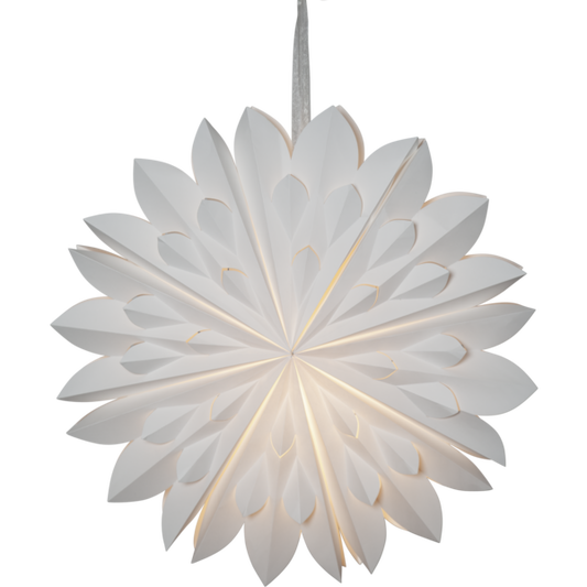 Adventsstjärna Pappersstjärna Clipp 60 cm vit