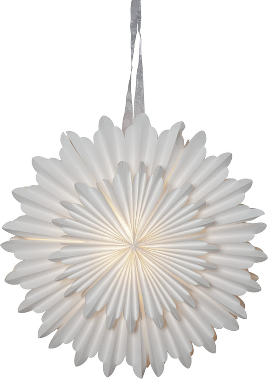 Adventsstjärna Pappersstjärna Crystal 50 cm Vit