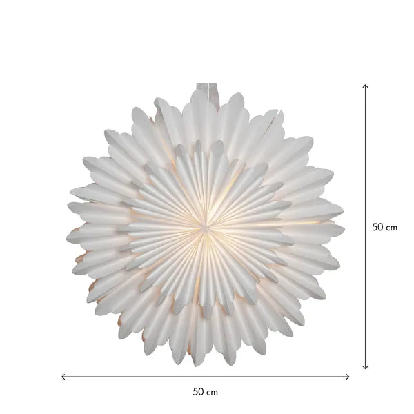 Adventsstjärna Pappersstjärna Crystal 50 cm Vit