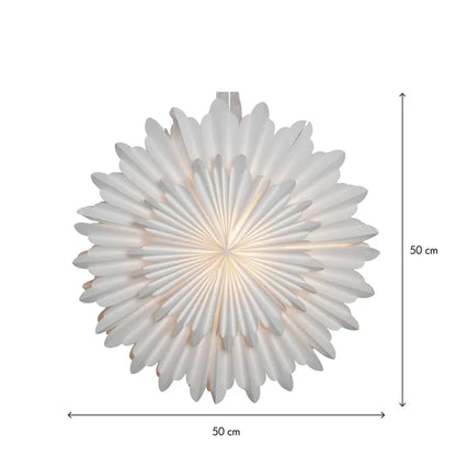 Adventsstjärna Pappersstjärna Crystal 50 cm Vit