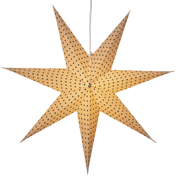 Adventsstjärna Pappersstjärna Cotton prickar 60 cm grön/beige
