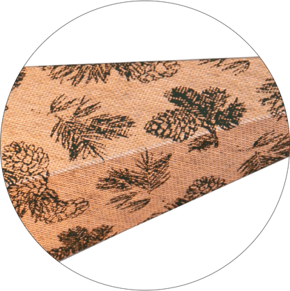 Adventsstjärna Pappersstjärna Cotton kottar och granbarr 60 cm grön/beige