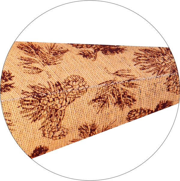 Adventsstjärna Pappersstjärna Cotton kottar och granbarr 60 cm röd/beige