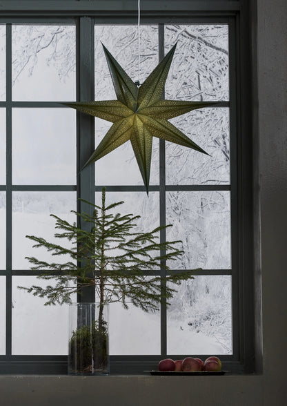 Adventsstjärna med hålmönster 60 cm Grön