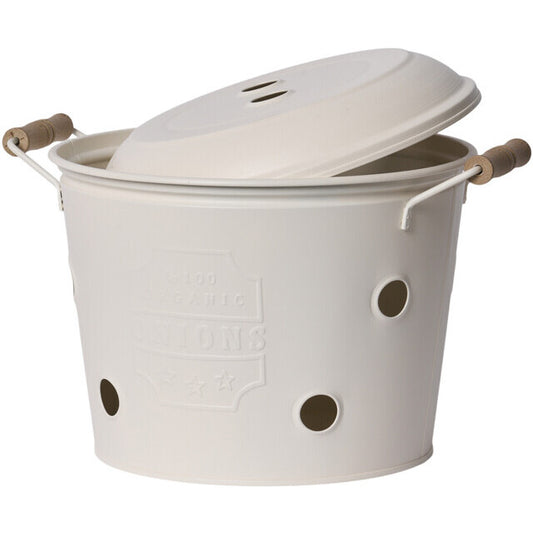 Förvaringskärl för lök D26 H29 Creme