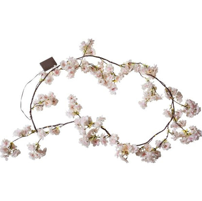 Batteridriven belysning Ljusslinga körsbärsblommor 180 cm