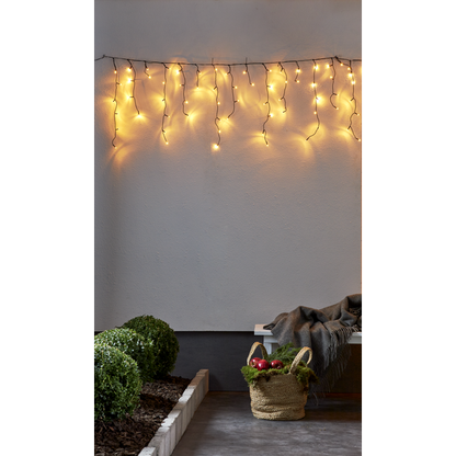 Juldekoration Utomhus Istappsslinga Golden Warm White 590 cm