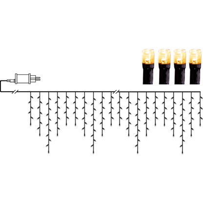 Juldekoration Utomhus Istappsslinga Golden Warm White 2390 cm