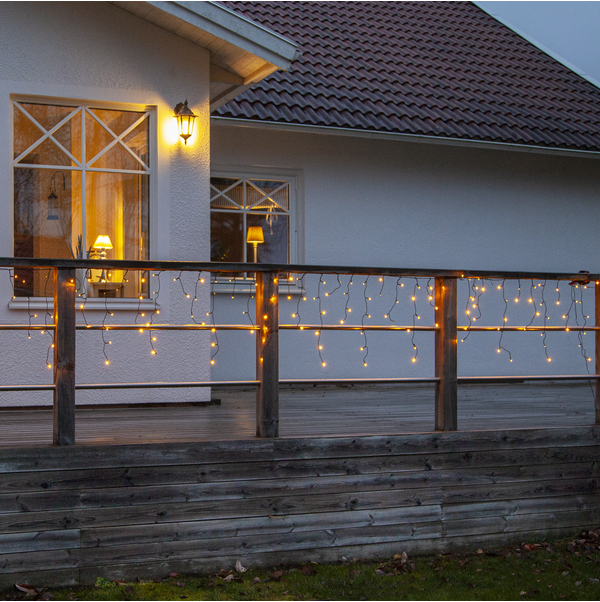 Juldekoration Utomhus Istappsslinga Golden Warm White 2390 cm