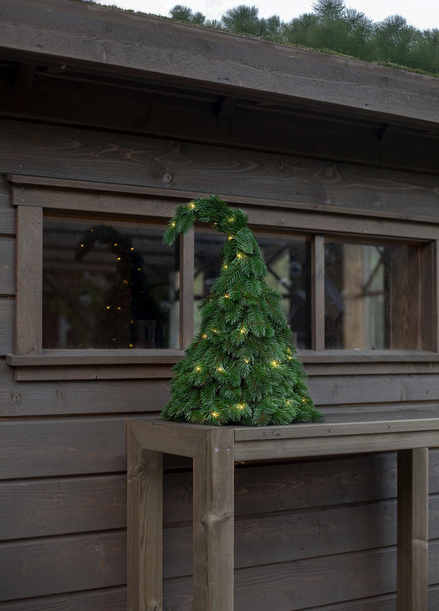 Juldekoration Utomhus Julius trapp-nisse LED 37x54 cm