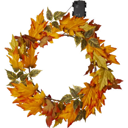 Batteridriven belysning Krans Autumn Ø45 cm
