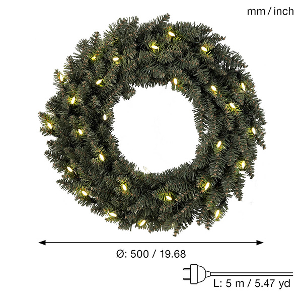 Juldekoration Utomhus Krans Calgary 50 cm