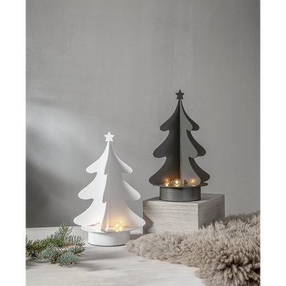 Adventsljusstake Julgran Grågrön 31 cm