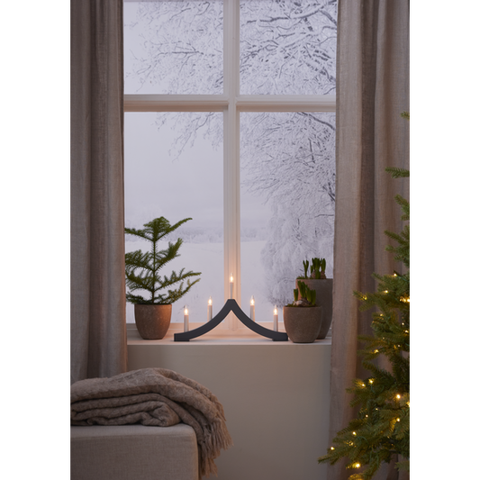 Adventsljusstake Pagod 45x6x27 cm grå