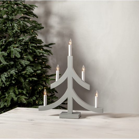 Adventsljusstake Pagod 40x8x47,50 cm grå