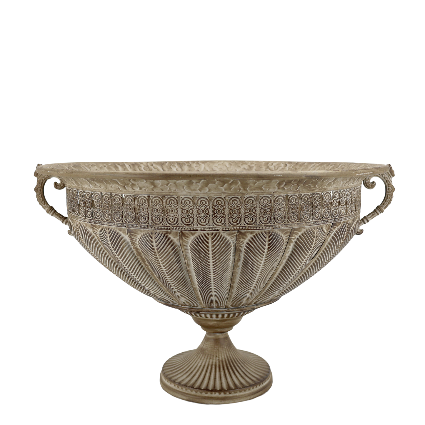 Blomkruka pokal H38/Ø56 cm antik mocca
