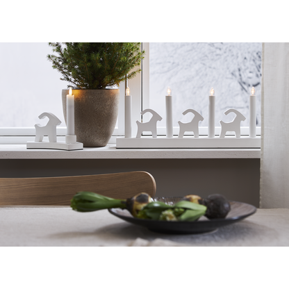 Julljusstake Bock 18x10x6,5 cm Vit