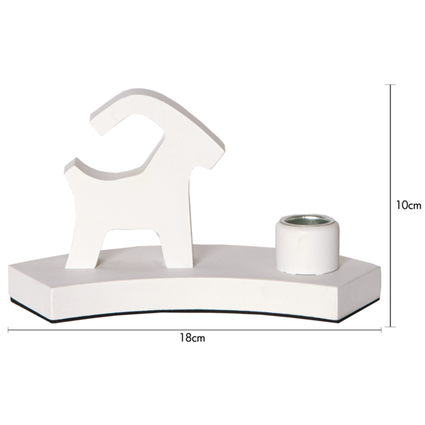 Julljusstake Bock 18x10x6,5 cm Vit