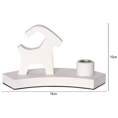 Julljusstake Bock 18x10x6,5 cm Vit