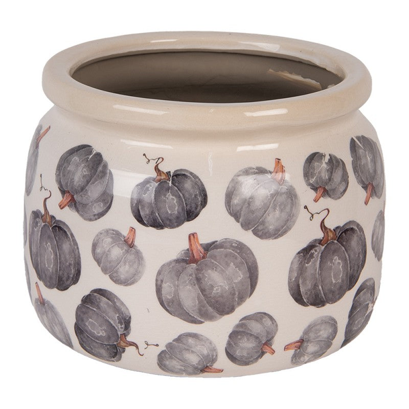 Blomkruka Pumpa Ø 20x15 cm Beige Grå Keramik